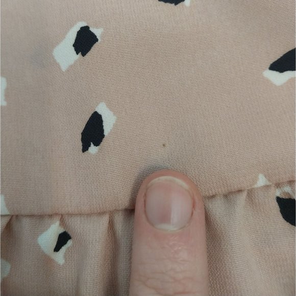 Andree by Unit Pink Tiered Flowy All Over Print Dress Sz Small - Picture 9 of 12